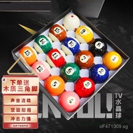 Cue Ball Snooker Pool Cue TV Beads8Billiard Balls White Black Eight Supplies Crystal Table Center At