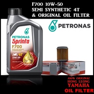 PETRONAS SPRINTA F700 15W-50 SEMI SYNTHETIC 4T MOTOR ENGINE OIL + OIL FILTER / LC135 / SRL115-FI / Y