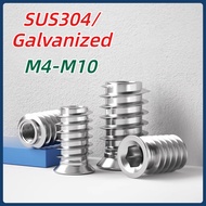 [MX1] Embedded Nut Color Galvanized Furniture Special Nut / 304 Stainless Steel Inner Outer Thread P