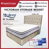 Victorian Bed Frame 1230 | Frame + 10" Mattress Bundle Package  | Single/ Super Single/ Queen / King Storage Bed | Divan Bed