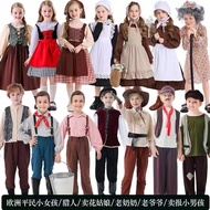 New Ready-to-Wear Medieval-Inspired Costume for Kids, Boys & Girls, European Peasant Style, Farm The