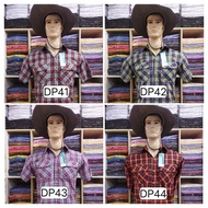 2-Pocket Plaid Shirt Short Sleeves Dp41-DP44