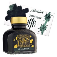 British Diamine Fountain Pen Ink Bottle, Diamine Green Black Ink Bottle 80ml