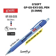 (1BOX) GSOFT EX5 Roller Gel Pen [0.5MM] | 20'S | 水印中性笔 X 1BOX