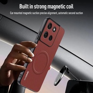 Carbon Fiber Hard Case for Motorola Moto G86 Power G86Power MotoG86 with Magnetic Ring Flexible TPU 