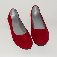 Doll Me Up Shoes Emmies Patent Flats (Maroon) With Free Foot Socks