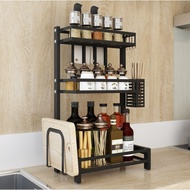 Kitchen Organizer Spice Rack Kitchen Storage Seasoning Rak Rempah Ratus Dapur Rak Besi Beritngkat