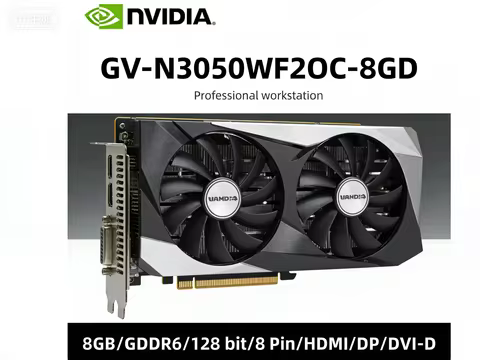 GIGABYTE RTX 3050 GPU GV-N3050WF2OC-8GD graphics card 8GB GDDR6 128bit support PCI-E 4.0 PSU 450W 8 