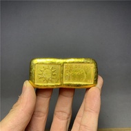 100% New สาธารณรัฐจีน ธงทองคำแท่งโบราณเหรียญโบราณ แท่งโลหะโบราณทองคำแท่งเหรียญทองทองแท้ทองคำแท่ง แท่งนำโชคพระพุทธรูปทิเบตเนปาล