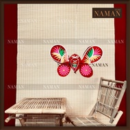 [38cm Glass paper mid-autumn lantern] traditional bamboo frame glass paper