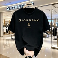 Giordano Men's Premium Cotton Short Sleeve Printed T-Shirt, Comfortable, Durable Material Original