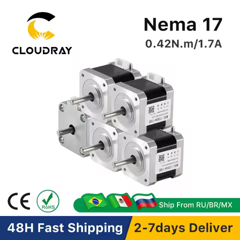 Cloudray Nema 17 Stepper Motor 0.42N.m 1.7A 2 Phase 40mm Stepper Motor 4-lead for 3D printer CNC Eng