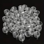 25pcs Mini Clear Cream Jars 3g 5g Empty Plastic Cosmetic Makeup Jar Pots Transparent Sample Bottles 