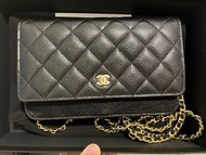 Chanel WOC黑金荔枝皮