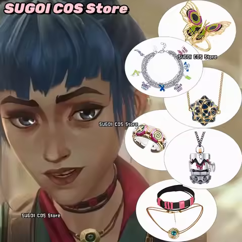 Arcane Jinx Cospaly Costumes Necklace Anime Game Arcane Season 2 Role-playing Jewerly Anime Party We