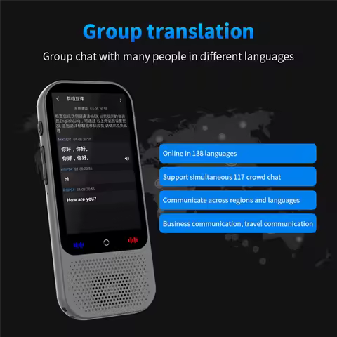 B63B-S80 Pro AI Translation Device Real Time Smart Voice Photo Translator 138 Languages 18 Offline P