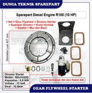 R185 GEAR FLYWHEEL STARTER / GIGI STARTER RODA GILA UNTUK MESIN DIESEL 1 CYLINDER
