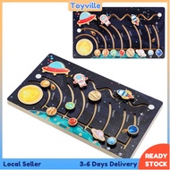 Eight Planets Outer Space Solar System Jigsaw Puzzle Board Game - Educational Toy and Gift for kids