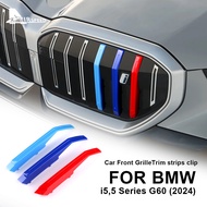 3pcs/set M Color ABS Kidney Grill Bar Grille Covers For BMW i5 5 Series G60 2024 Performance Power 3