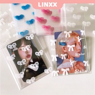 LINXX 50 Pcs Ballet Bowknot Sealing Bag Transparent Card Sleeves Photocard Lomo Card Packing Bags Ca