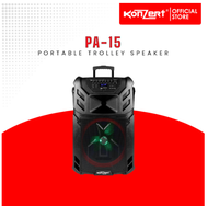 Konzert Philippines PA-15 15" PORTABLE TROLLEY SPEAKER w/BLUETOOTH USB/ SD SLOT FM RADIO &free 2
