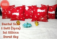 BANTAL SOFA  1SET RUANG TAMU ISI 5PCS