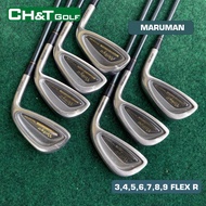 Maruman Sole Verity-U 7-piece iron golf club set (3, 4, 5, 6, 7, 8, 9) with Flex R, in pristine cond