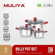 BELLY POT SET OF 3 PCS 22, 24, 26 CM