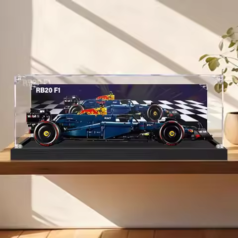 3mm Dustproof Display Box for lego 42206 RB20 F1 Super Racing Cars Display Case Storage Box Organize