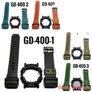 Sports ✣▤() ORIGINAL GD-400-4 CASIO G-SHOCK REPLACEMENT BAND. RED COLOUR. RESIN QUALITY