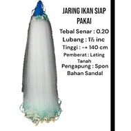 Ready-to-Use Span Fishing Net / String 0.20 / Height -+11⁄2M / 11⁄2 inch hole