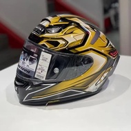 X-Fourteen Full Face Helmet X-Spirit III Aerodyne TC-9 Gold Black Helmet Solid X-14 Sports Bike Raci