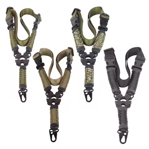 Tactic Guns Sling 3 Point Bungee Airsoft Rifles Strapping Belt Militaries Hunting Part Three-Point G