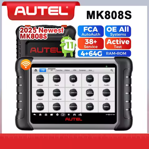 Autel MK808S Diagnostic Tools Automotivo Scanner Bi-Directional Control IMMO Key Coding PK MX808S MK