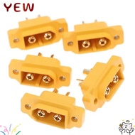 YYE 5pcs XT60E Connector, AMASS Plastic XT60E Male Plug,  FPV Racing Fixed Board Mountable RC Drone 