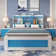 Girl Single Bed Multifunctional Solid Wood 1.2 Boy Combination Storage Bed Princess Children Bed Sim