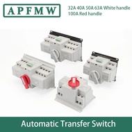 Xueqing Dual power ATS (CB) 2P/3P/4P 63A Dual Power Automatic Transfer Switch AC230V 50/60Hz MCB Aut