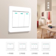 86Wall-mounted concealed switch socket panel, single-pole switch Q1Ultra-thin engineering model sing