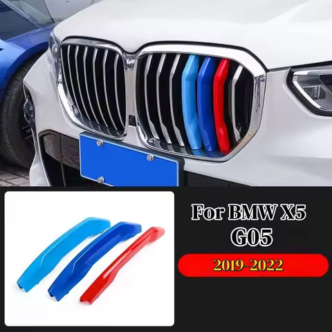 3pcs Front Grille Strip For BMW X5 E53 E70 F15 G05 1998-2022 BMW X6 E71 E72 F16 2008-2018 Motorsport