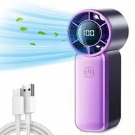 Handheld Portable Turbo Fan, 2200mAh USB Rechargeable Battery Powered Mini Pocket Fan With 5 Speed S