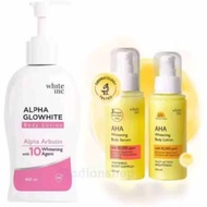 READY PAKET 3 IN 1 WHITE INC ALPHA GLOW / AHA BODY SERUM /AHA LOTION /100 ML