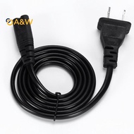 A&W US Plug Power Cable 2pin For Figure 8patible Devices 2 Prong Electrical Cord For Laptop Charger 