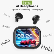 【HTC NE20】Bluetooth V6.0 Earphones AI Translator Earbuds OWS LCD Touch Screen Sport Wireless Headpho