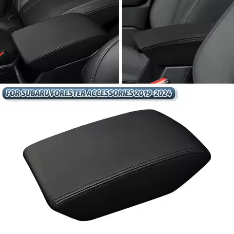 Center Armrest Box Cover Microfiber Leather Accessories Decoration Interior For Subaru Forester 2019