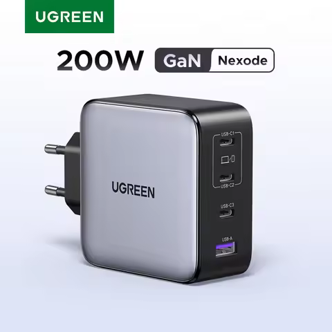 UGREEN 200W Travel GaN Charger PD 3.1 140W QC4.0 3.0 Quick Charge For Macbook Pro Laptops iPhone 17 
