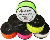 6 Pack Tactical Nylon Micro Cord 1.18mm X 125ft Lightweight Braided Cord (3/64" Diameter) on Spool C