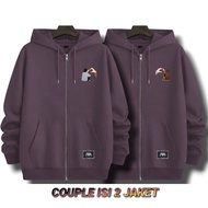 ZEYA Couple Zipper Jacket Couple Zipper Jacket/ 2 pcs Couple Zipper Hoodie Couple Zipper Jacket/ Lat