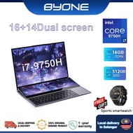 BYONE BY16 Dual Screen Laptop Intel Core i7-9750H 16.1 Inch + 14.1 Inch Touch Screen16GB RAM 512GB S
