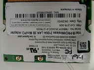 新品Mini PCI無線網路卡IntelPro 802.11g 54Mbps 含天線*2