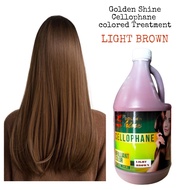 GS -CELLOPHANE HAIR COLORED TREATMENT - LIGHT BROWN -HALF GALLON - SALON USED
